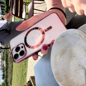 Růžov&yacute; kryt Magsafe 13 pro